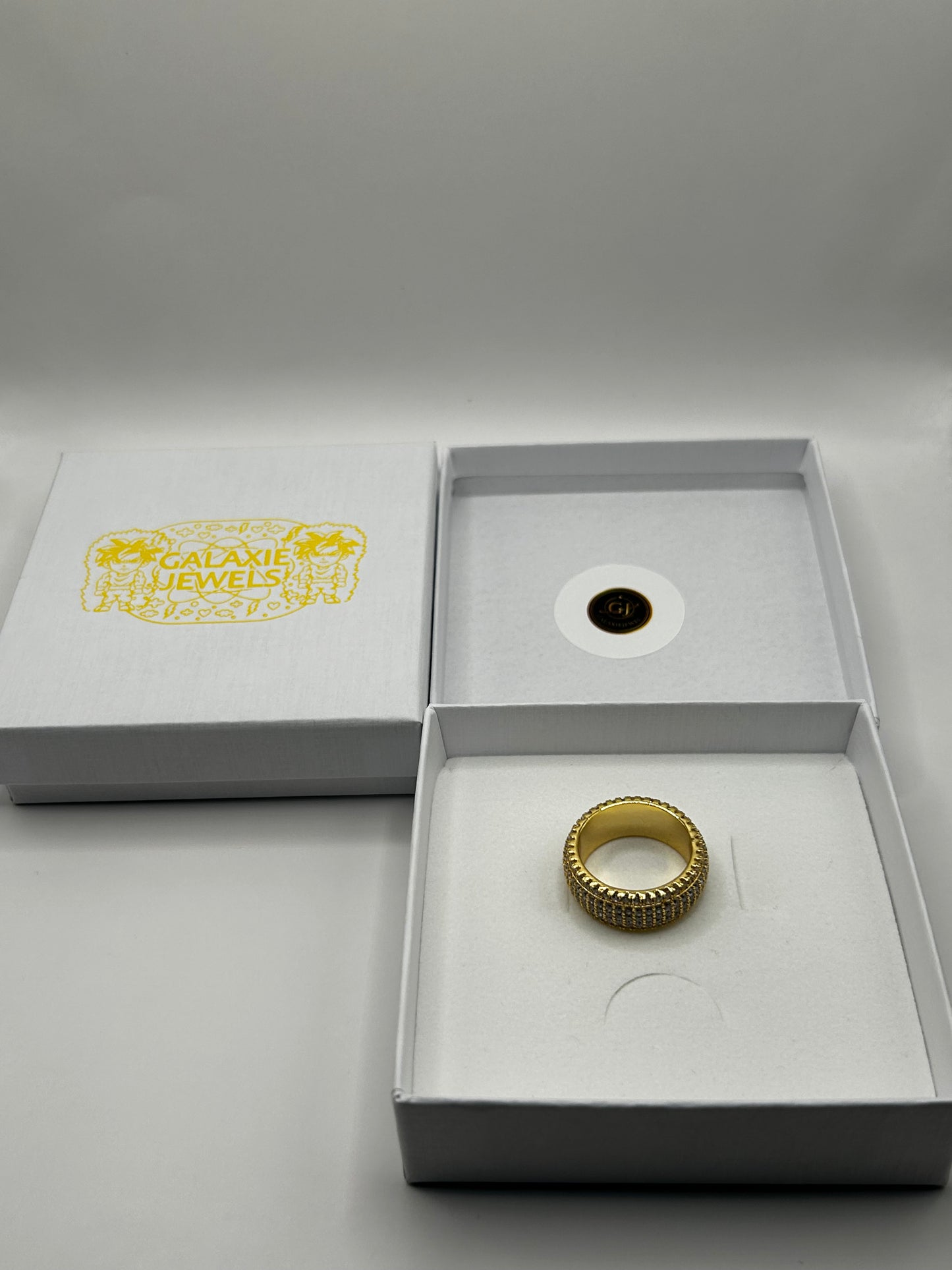 Iced Out Gold Cubic Zirconia 18k Gold Plated Ring