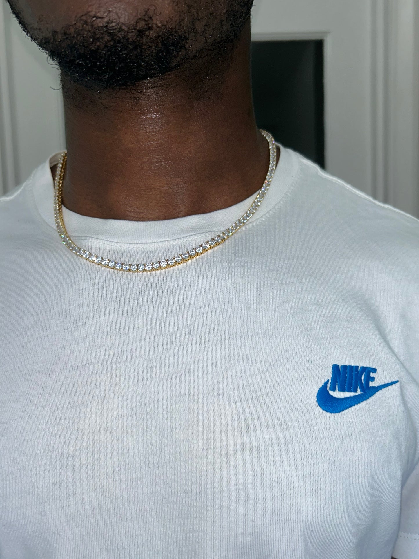 Gold Tennis Chain 18k gold plated gold cubic zirconia