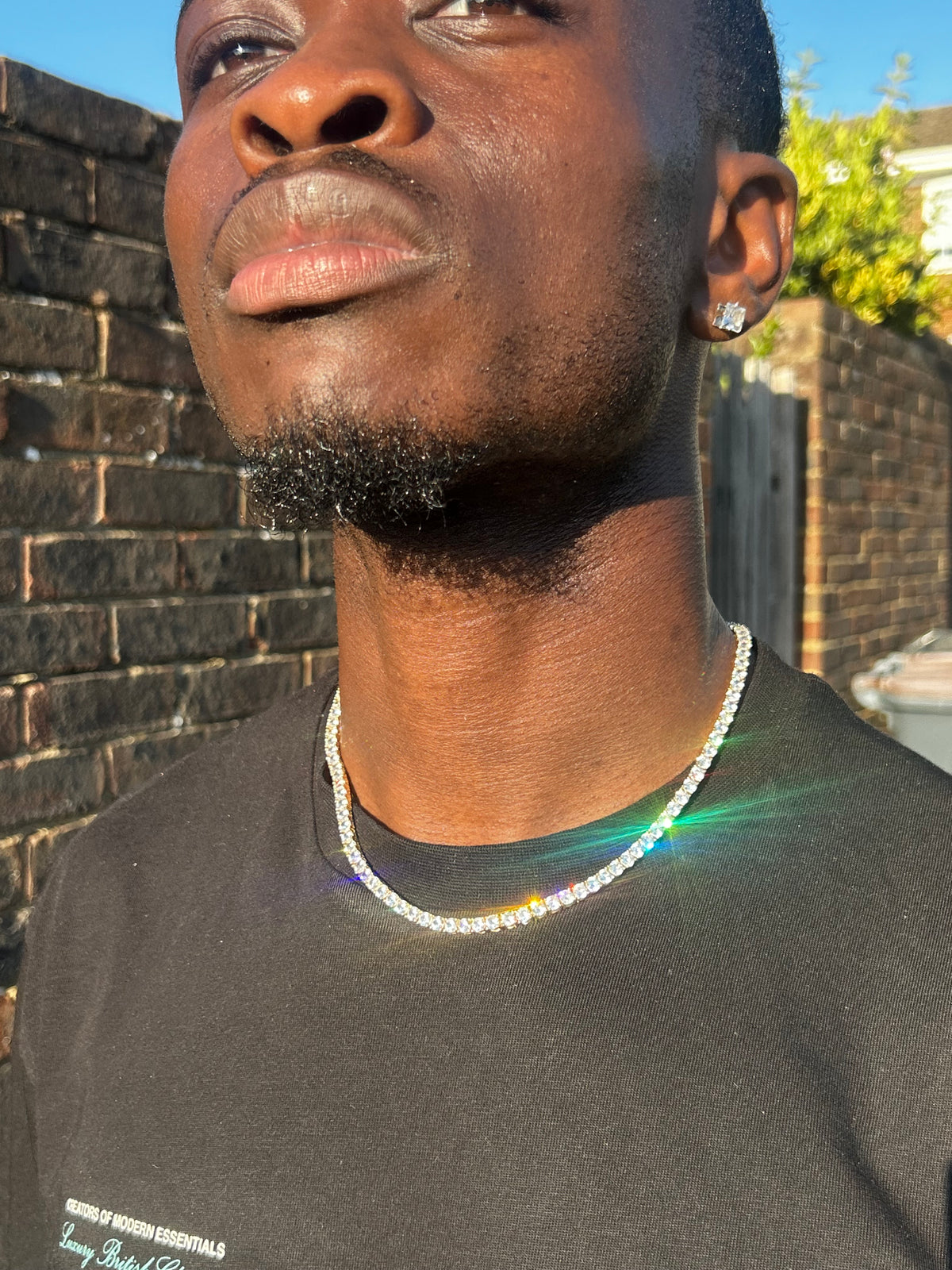 Gold Tennis Chain 18k gold plated gold cubic zirconia