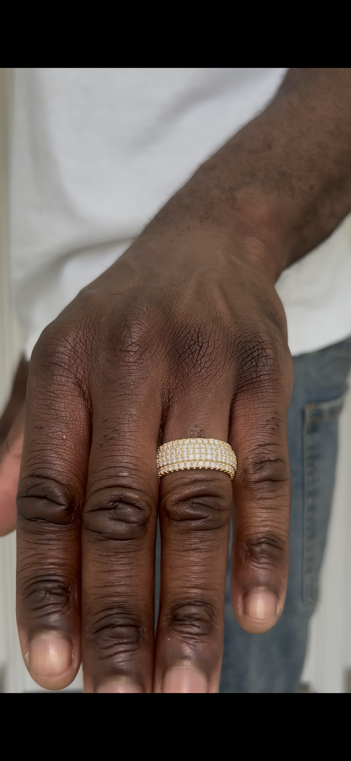 Iced Out Gold Cubic Zirconia 18k Gold Plated Ring