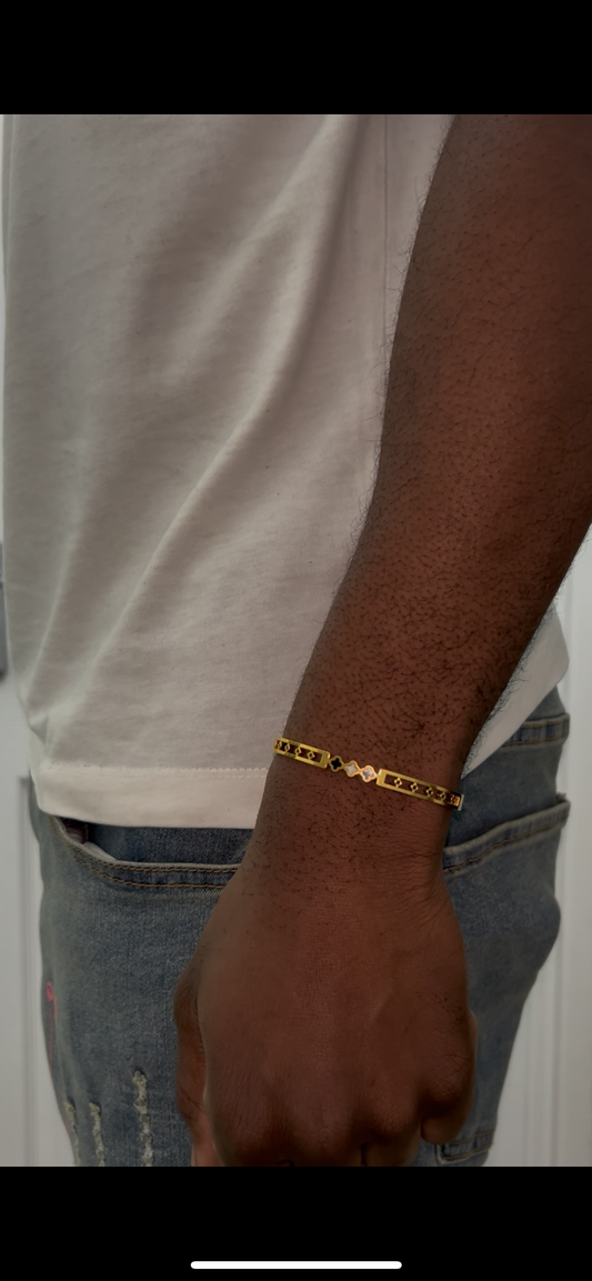 18k Gold Plated Four Leaf Clover Stainless Steel Lucky Bracelet