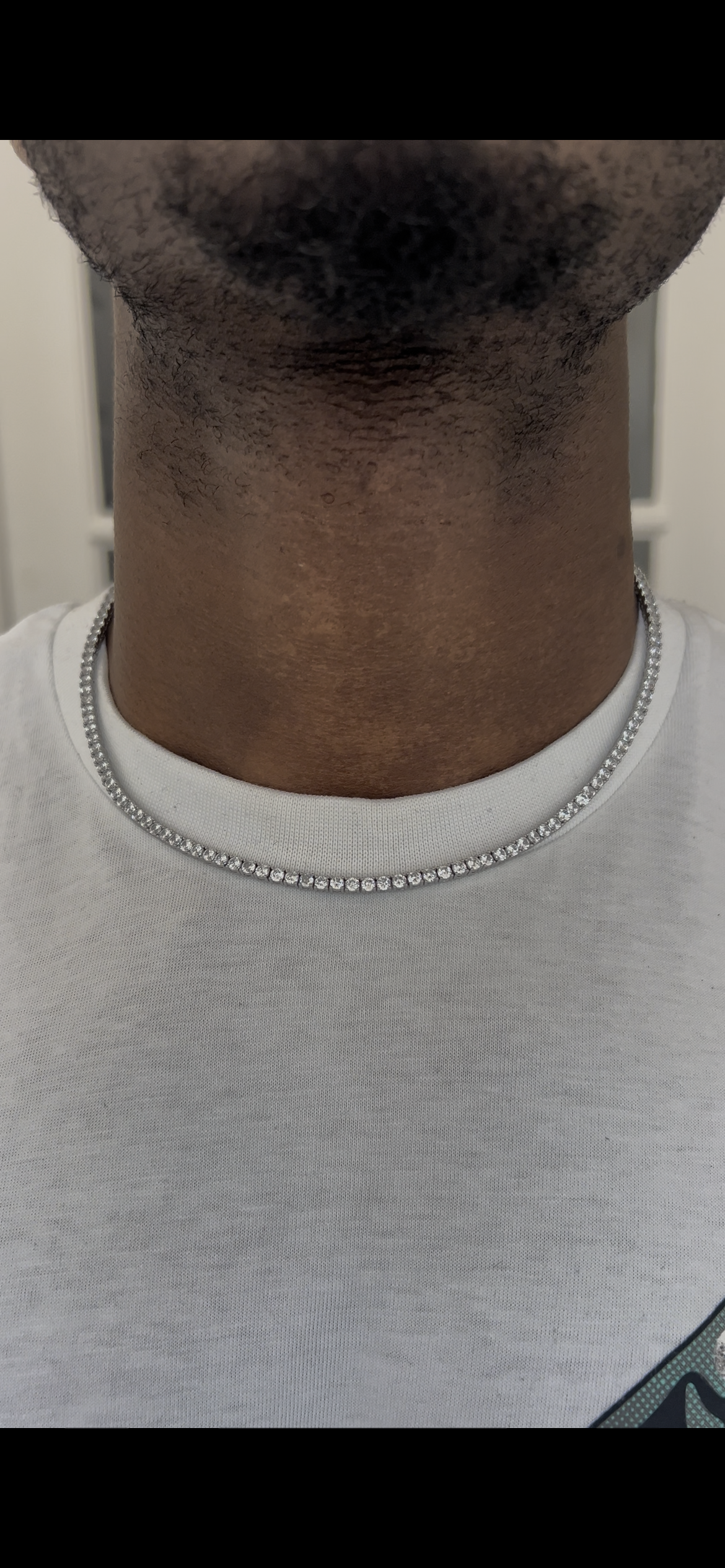 Iced out 14k gold plated silver tennis chain 3mm 18 cubic zircon choker tennis necklace
