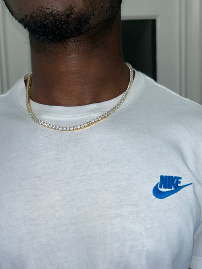 Gold Tennis Chain 18k gold plated gold cubic zirconia