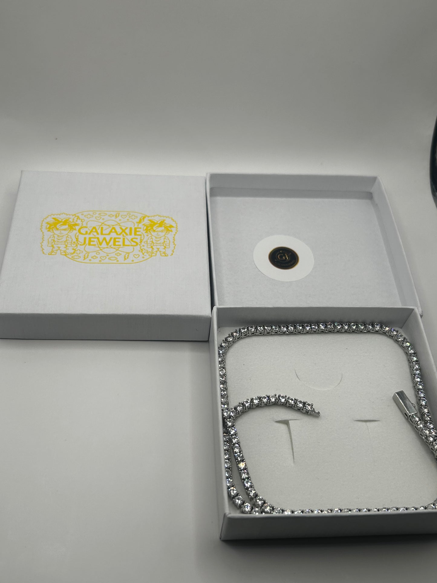 Iced out silver 14k gold plated tennis chain necklace cubic zirconia 3mm