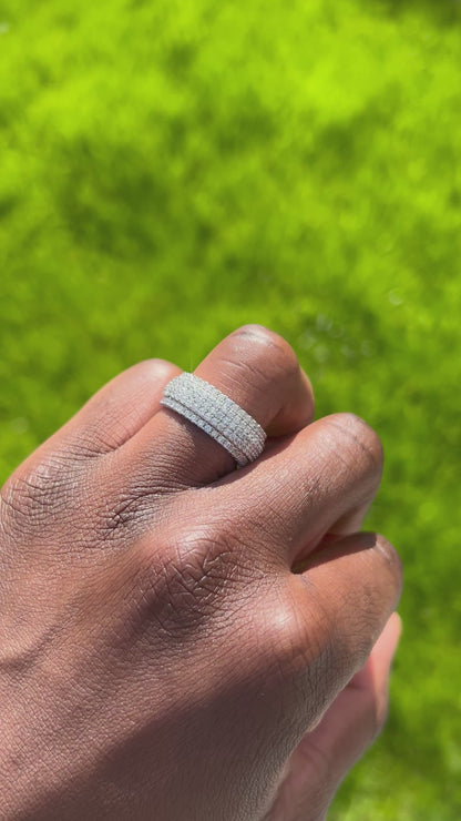 Silver ring 14k gold plated cubic zirconia