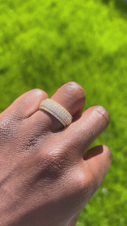 Gold ring 14k gold plated cubic zirconia